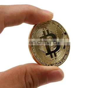 Factory Wholesale Zinc Alloy Stamp Gold Silver Copper Metal Souvenir Bitcoin Bit Coin thumbnail-3
