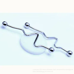 Wish Hot Money Electrocardiogram Ear Scrape Ear Pin, Foreign Earphone, Human Piercing Factory Wholesale thumbnail-4