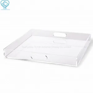 To Win-Custom Printed Reusable Birchwooden Food Indian Silver Acrylic Gift Home Decoration Wedding Tray thumbnail-1