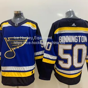St. Louis Blues #50 Binnington Blue Jersey thumbnail-1