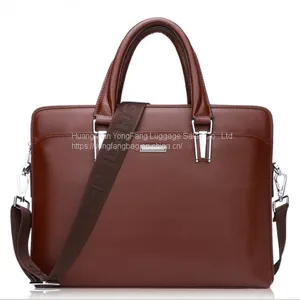 New Men's Leather Handbag Cross-sectional Business Bag thumbnail-1