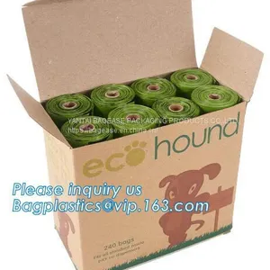 Factory Supplier Compostable Recyclable Clear Poly Bags Custom Logo Seal Garbage Bag,dog Poop Bag, Doggy Bag, Pet Suppli thumbnail-1