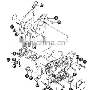 Diesel Engine Parts 4TNV88 Timing Cover Assembly 719802-01500 thumbnail-1