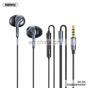 Remax RM-595 Noise Cancelling Earbuds Dual-moving-coil Wired Earphone thumbnail-4
