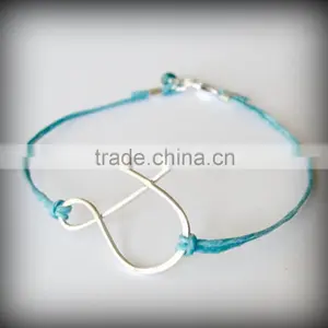 2015 Newest Wax Cord Braid Rock Bangle Heavy Metal Ancient Charm Bracelet for Men thumbnail-5