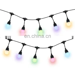 APP Voice Control Smart Wifi Remote Outdoor Use IP65 RGB String Light for Patio, Porches, Bistro, Backyard,Christmas Decoration thumbnail-2