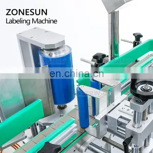 ZONESUN ZS-TB822 Automatic Round Bottle Labeling Machine Label Applicator Food Can Vertical Roll Bottle Sticker Labeling Machine thumbnail-2