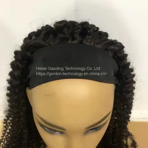 Hot Selling Natrual Color Headband Human Hair Wig With Factory Price thumbnail-2