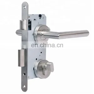 Best Selling Superior Quality Latest Design Modern Style Stainless Steel Silver Color Interior Door Handle LOCK thumbnail-1