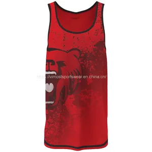 100% Polyester Cooldry Basketball Jersey Added With Red Colors thumbnail-1