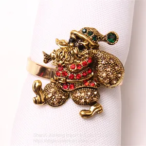 Cute Crutch Christmas Series Rhinestone Table Napkin Ring For New Year Festival thumbnail-4