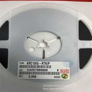 KRC106S-RTK SOT-23 KEC 1 NPN Pre Bias Power (Pd): 200mW Collector Current (Ic): 100mA Collector Breakdown Voltage (Vceo): 50V NPN, Vo=50V, Io=100mA thumbnail-1