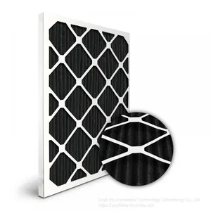 Extended Surface Pleated Panel Carbon Filters With Metal Backing thumbnail-1