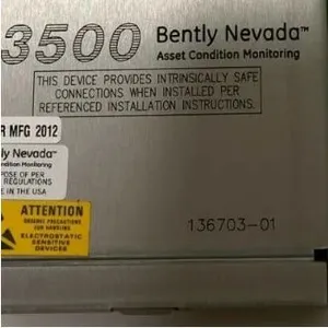 Bently Nevada 3500/50-04-00 136703-01 Discrete Internal Barrier I/O Module With Internal Terminations thumbnail-1