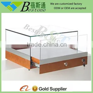 Hot Sale Retail Store Counter Top Glass Display Case With Drawer thumbnail-1