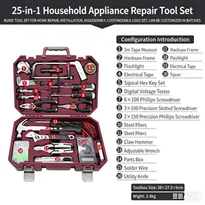 - Multipurpose Home Repair Tool Kit, 108-Piece All-in-One Hand Tool Set With Heavy-Duty Storage Case thumbnail-4