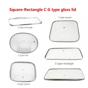 Commercial Hotel Buffet Stove Matching Square Rectangular Tempered Glass Lid Safe Practical Kitchen Service Accessory Wholesale thumbnail-1