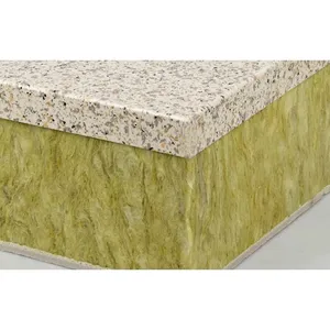 High Density Rock Wool/EPS/XPS Core Exterior Wall Panels Heat Insulation Sound-Absorbing Fire Resistant Hotel Cold Room thumbnail-3
