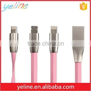 2016 Popular Stainless Steel One Side Mic Usb One Side for Iphpne Data Cable for Oppo R9/N1/A53 thumbnail-5