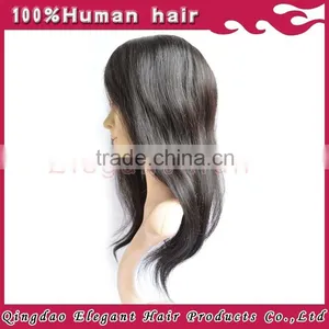 Top 6a Grade Quality 1b# Brazilian Hair Silk Base Men's Hair Pieces thumbnail-6