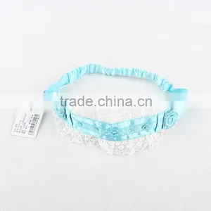 2015 Girl Hair Bands Baby Girl Lace Elastic Headband With Diamante thumbnail-6