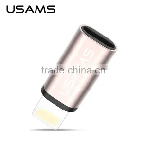 Usams Luxury Metal 8pin to Micro Usb Adapter for Iphone6 Series/ipad Series/ipod2.1A Max Quick Sync Data Connector thumbnail-5
