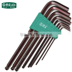 LAOA S2 Material 8pcs Industrial Grade Magnetic MINI Ball Hexagonal Wrench Set 1.5-6mm thumbnail-6