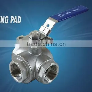 THREE-WAY BALL VALVE WITH DIRECT MOUNTING PAD SS316 thumbnail-1