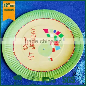 Custom Printed Disposable Paper Plates,paper Plate Storage,green Paper Plate thumbnail-3