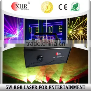 5W Multicolor Professional Laser Stage Laser Lighting,Indoor Outdoor Laser Discoteca Text Logo Projector thumbnail-1