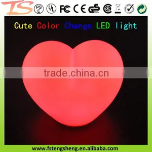 Soft PVC Heart Night Light With Color Changing Led Light Source thumbnail-2