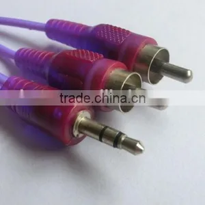 Hign Quality Reansparent DC 3.5 to 2 RCA Cable thumbnail-5