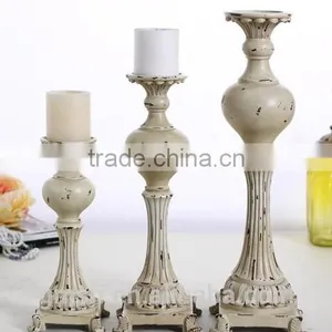 Wholesale Traditional Columnar Type Candle Holders/Retro and Europe Resin Home Decor Candle Holder for Wedding Centerpieces thumbnail-1