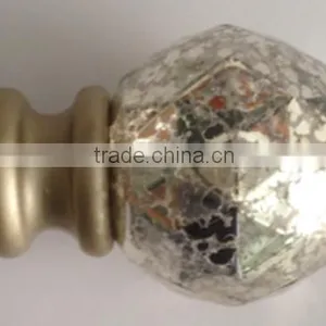 Fancy Colored Glass Adjustable Extendable Curtain Rod Track Runner ROD DIAMETER 1" 5-8" 6-8" 1-2" 1-1/2" thumbnail-1