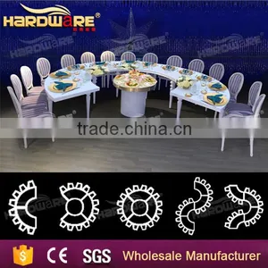 MDF Top Half Moon Wedding Table Full Circle Banquet Dining Table thumbnail-1