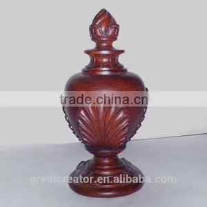 High Quality Designer Large Resin Drapery Rod Finials For 2.5" (63mm) Wooden Curtain Rods thumbnail-5