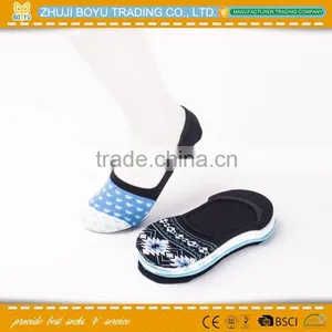 BY-161005 Wholesale Colorful Man Woman Adults Low Cut Boat Sock ; Men and Women Fashion no Show Sock thumbnail-1