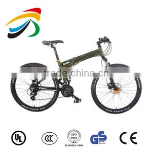 26inch Carbon Steel Suspension Speeds Folding Mountain Bikes 3 Colors thumbnail-1