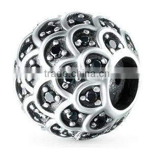 Solid Silver European Bead Charm for Bracelet thumbnail-1