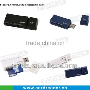 Newest USB2.0 Keyboard Style ALL IN ONE Card Reader thumbnail-1