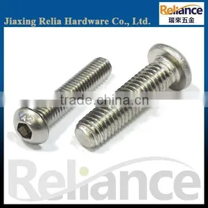 A2 Stainless Steel Full Threaded Hexagon Button Head Socket Machine Screw thumbnail-1