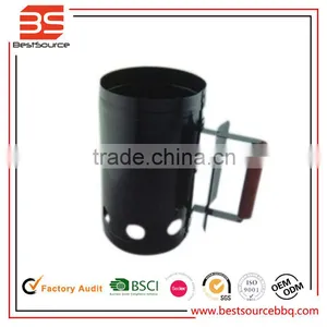 High Quality BBQ Charcoal Starter,charcoal Chimney Starter for BBQ With Wood Handle thumbnail-1