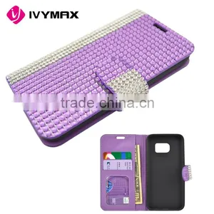 China Guangzhou Wholesale Free Samples Promotion PU Leather Wallet Flip Case for Samsung Galaxy S7 thumbnail-1