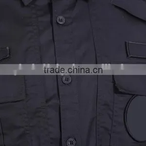 Custom Short / Long Sleeve Black Wearproof Security Guards Uniform thumbnail-4