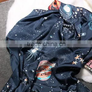 100% Silk Big Square Scarf , Twill;14mm; thumbnail-4