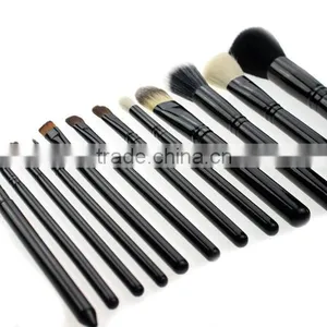 12pcs/set Black Cosmetic Makeup Brushes Set Make up Tool With Leather Cup Holder thumbnail-3