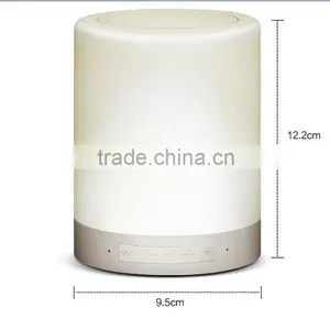 2016 New Cheap Wireless Audio Touch Lamp Portable Speaker Bluetooth Speaker With White LED Lamp Light thumbnail-3