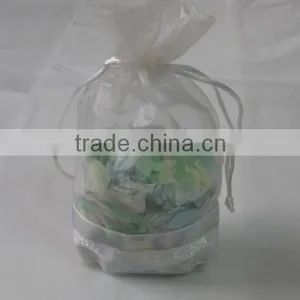 HOT SALE ! Metallic Silver Fabric Gift Bag Pouch thumbnail-6