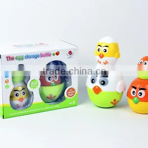 3 in 1 Chick Egg Shape Piggy Bank Stack Nested Toy Happy Kid Toy thumbnail-1