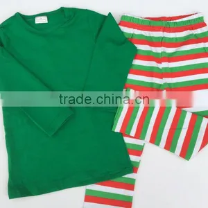 Children Striped Christmas Pajamas Red/green thumbnail-2